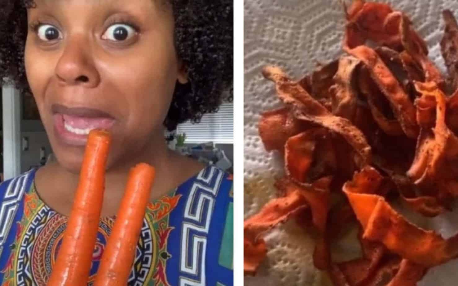 Woman makes Bacon out of... Carrots? - Tabitha Brown finds success in unprecedented response